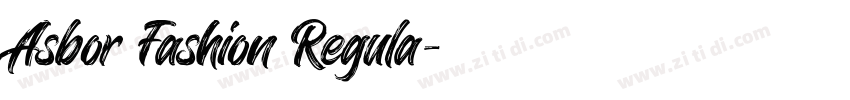 Asbor Fashion Regula字体转换